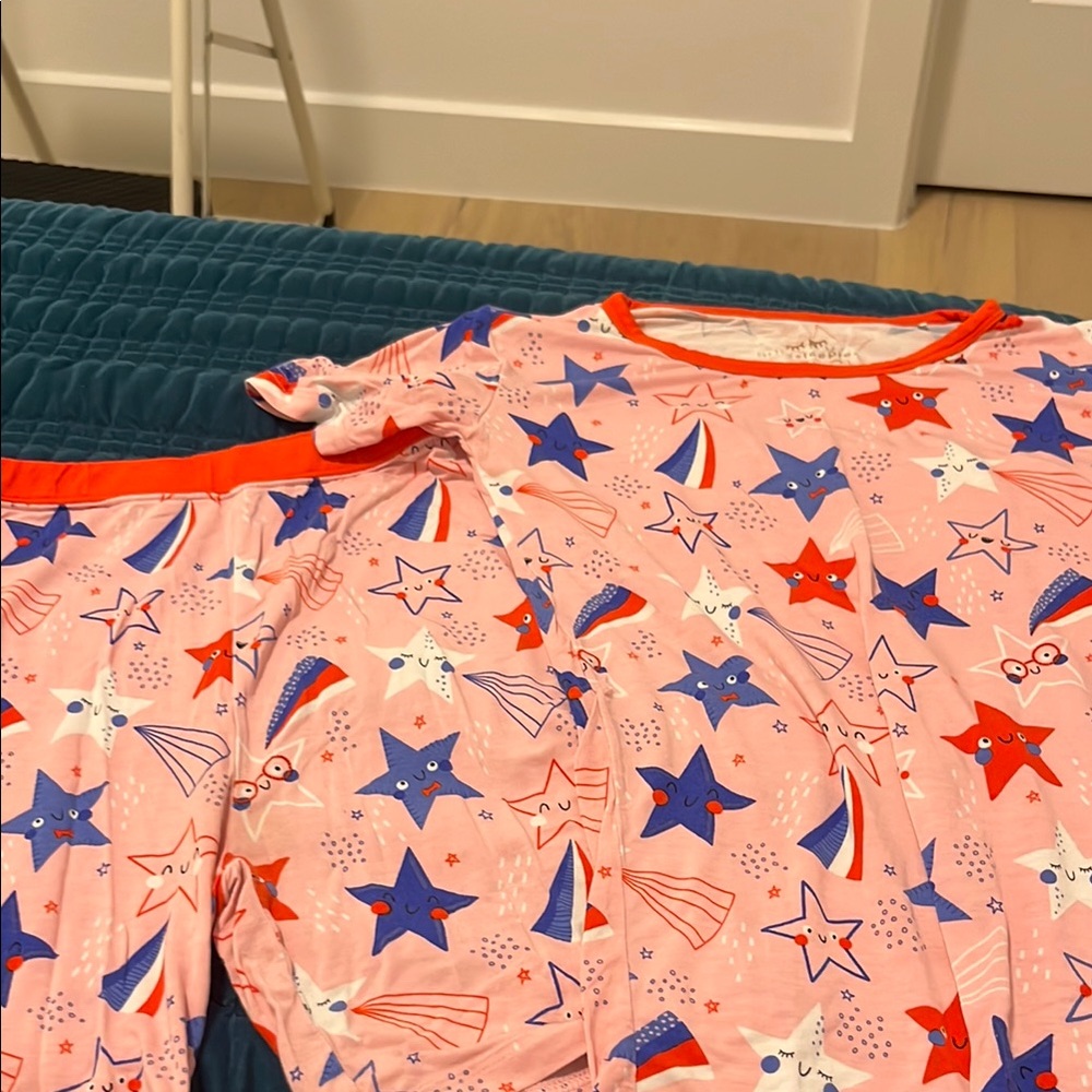 Little Sleepies Pink and Red Pajama Sets with Whimsical Design